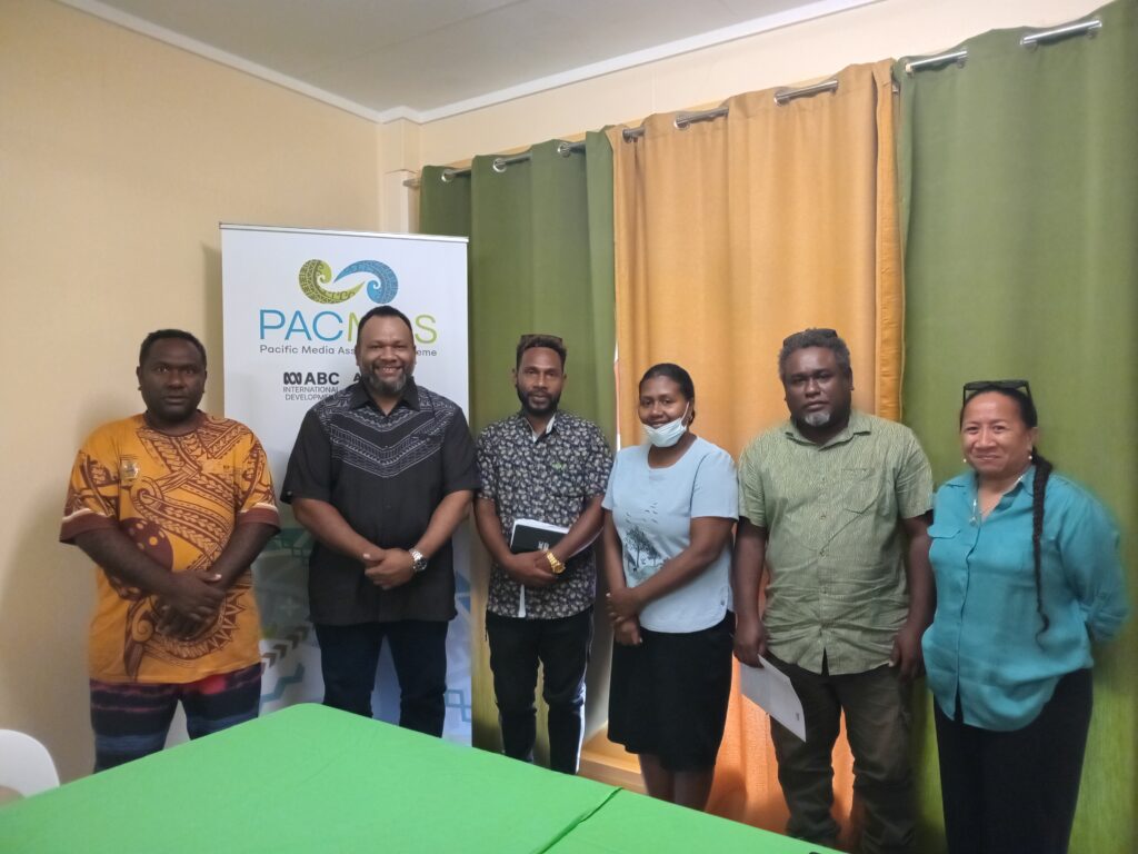 From Left MASI Board Member Eddie Osifelo, PNG Council President Neville Choi, Ednal Palmer, MASI Coordinator Angella Hou, Ned Gagahe, PACMAS SI Officer Nina Tuhaika